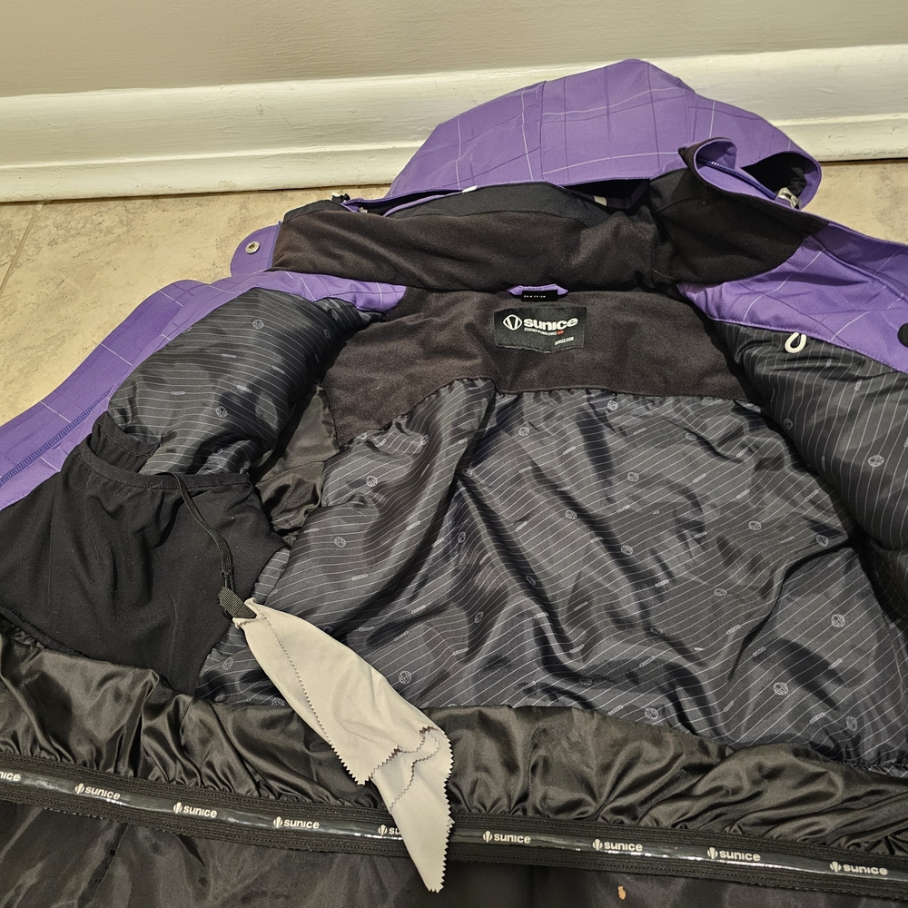 Sunice Naquita Purple Checkered Ski Jacket- 6P - Picture 5 of 5